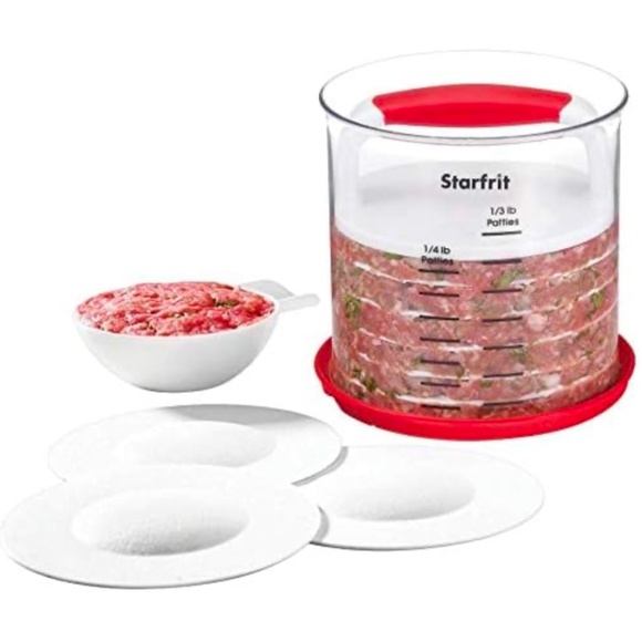 Starfrit Hamburger Patty Maker with 8 Discs and Airtight Lid - Picture 6 of 9